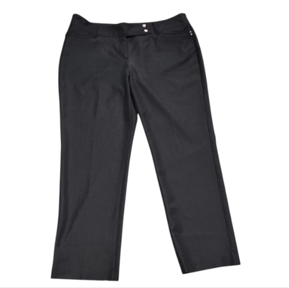 Valerie Stevens Classic Dark Gray Trouser Pants